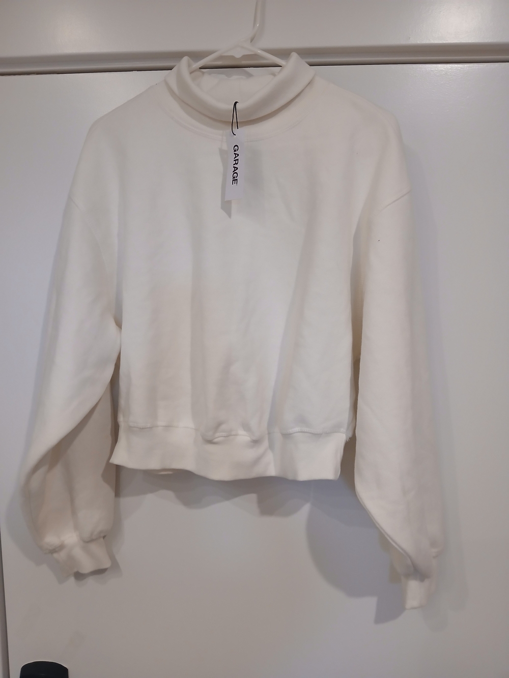 Garage Women's Cream Mock Neck Pullover